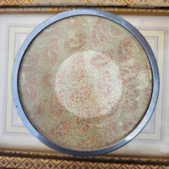 Art Deco Powder Jar Vintage Dresser Jar Trinket Dish Floral Tulip ~ Pretty! - Picture 5 of 16